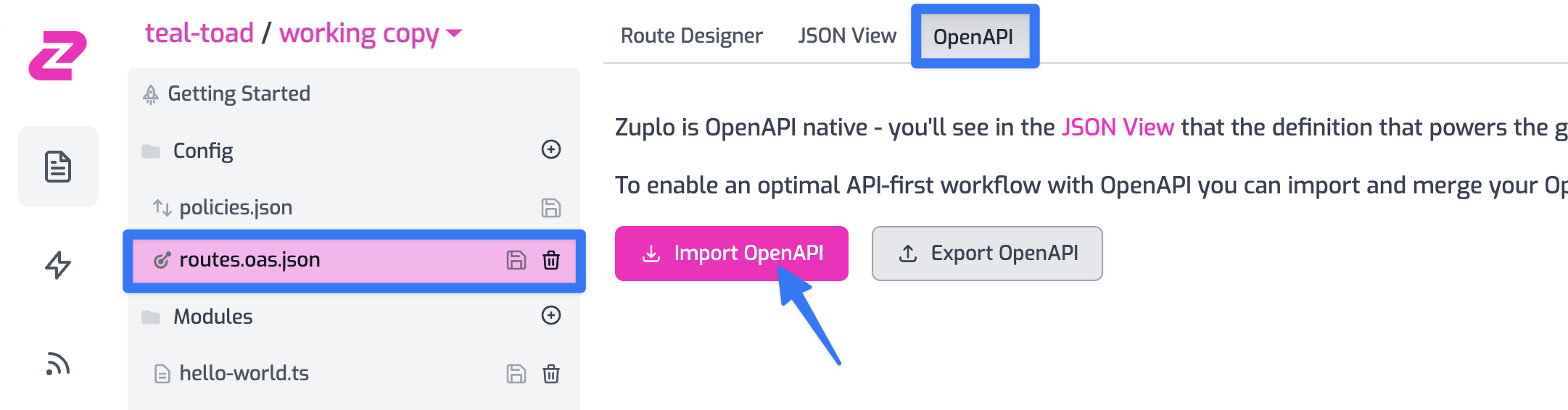 Import OpenAPI