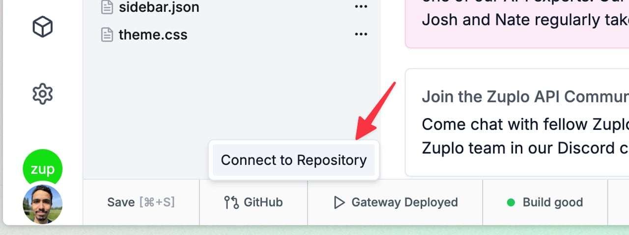 Connect repository