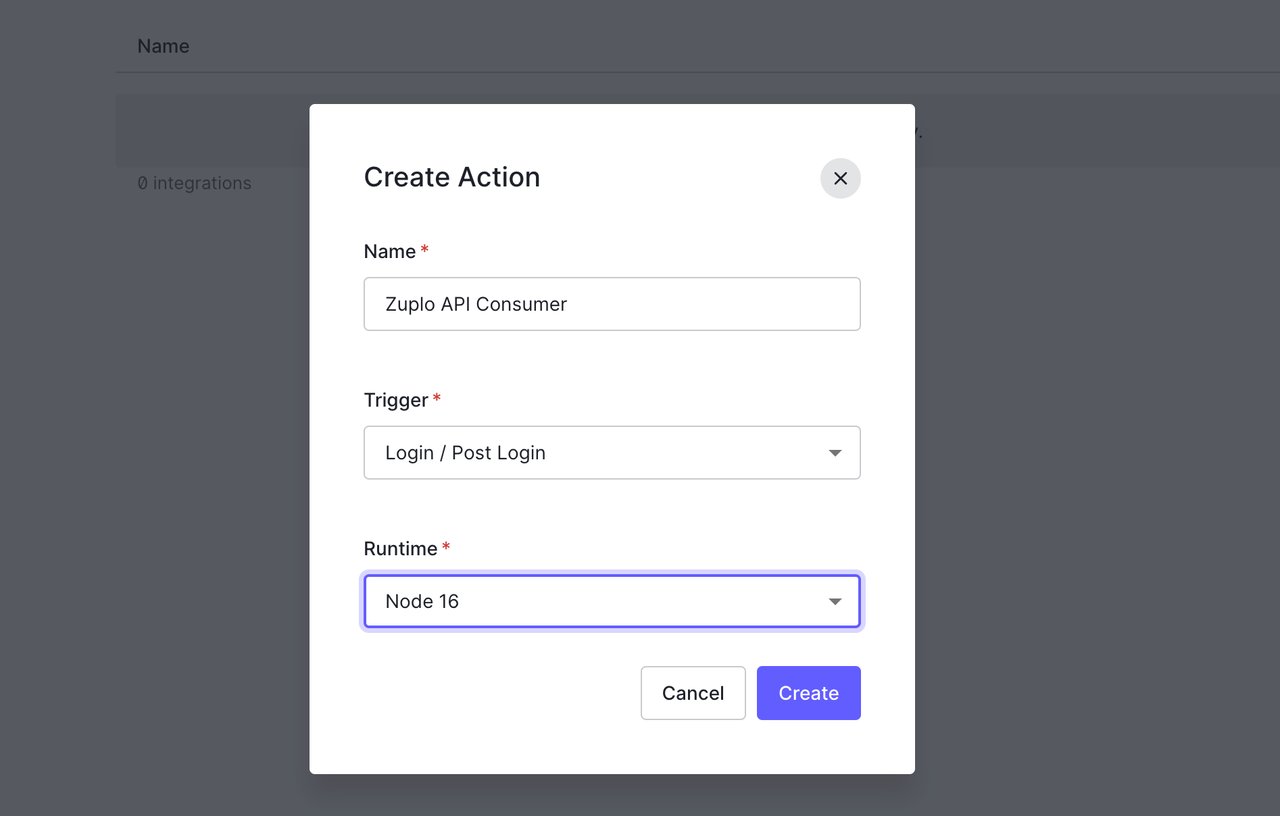 Create an action