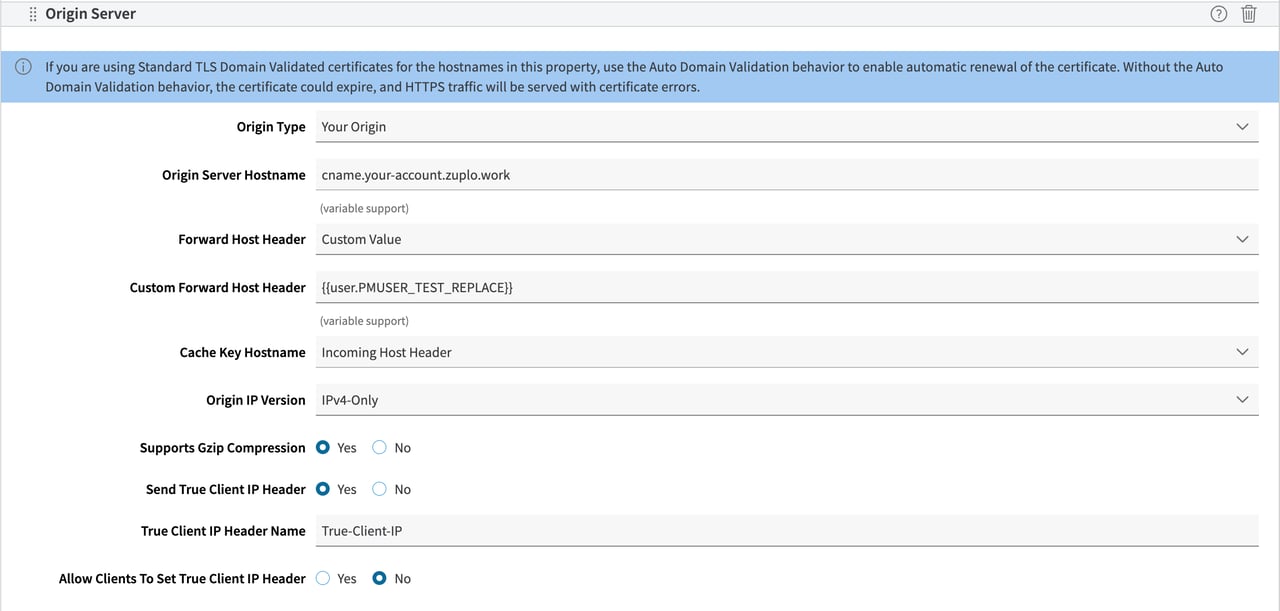 API gateway origin URL
