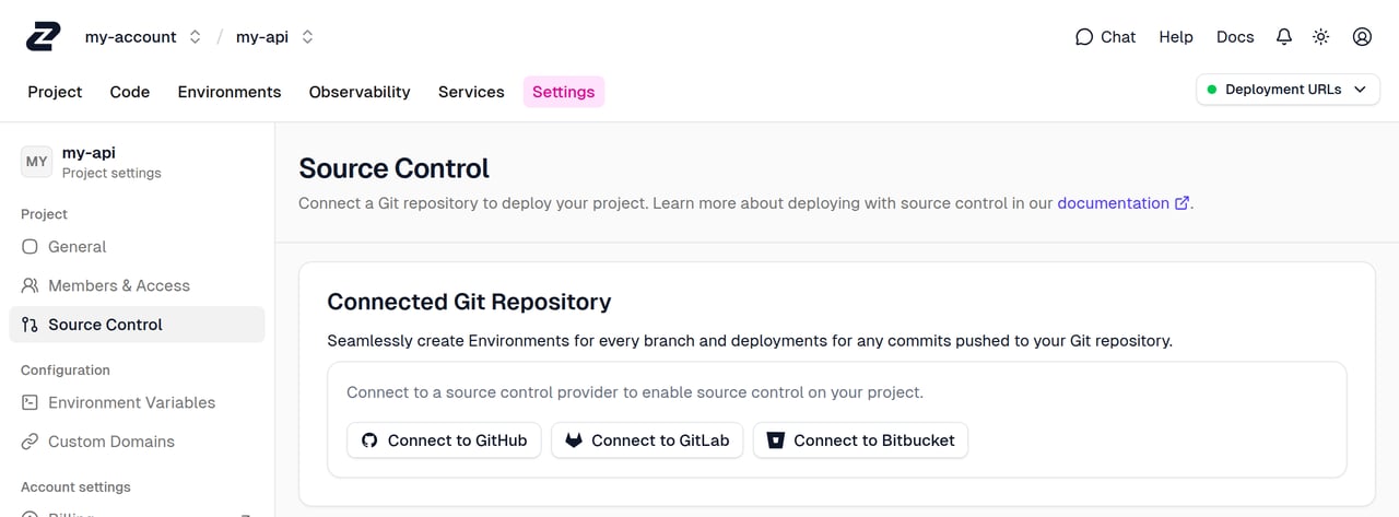 Connect GitHub