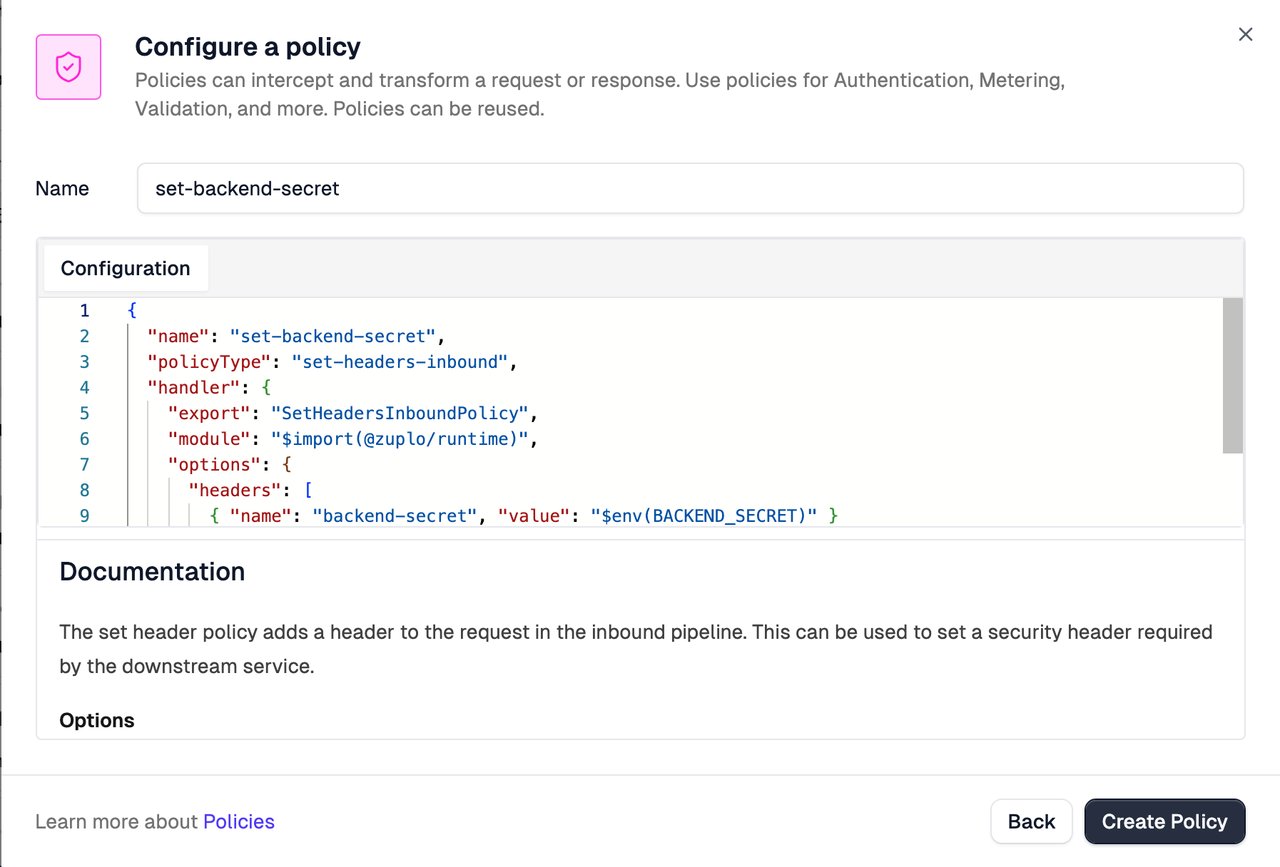 Set Header Policy