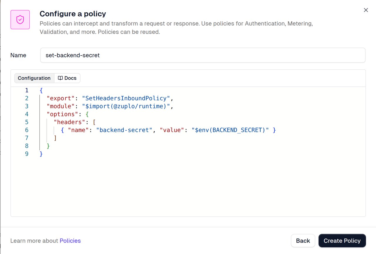 Set Header Policy