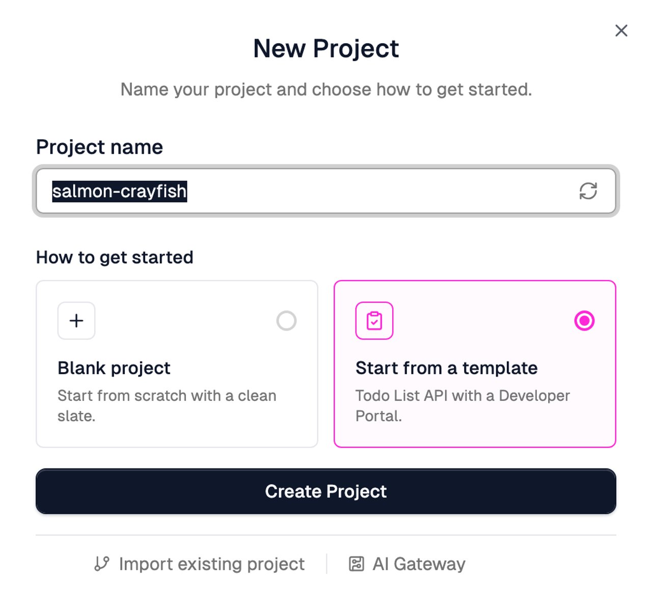 Import existing project