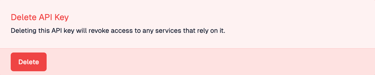 Delete API Key