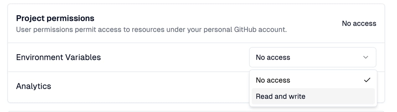 Project permissions