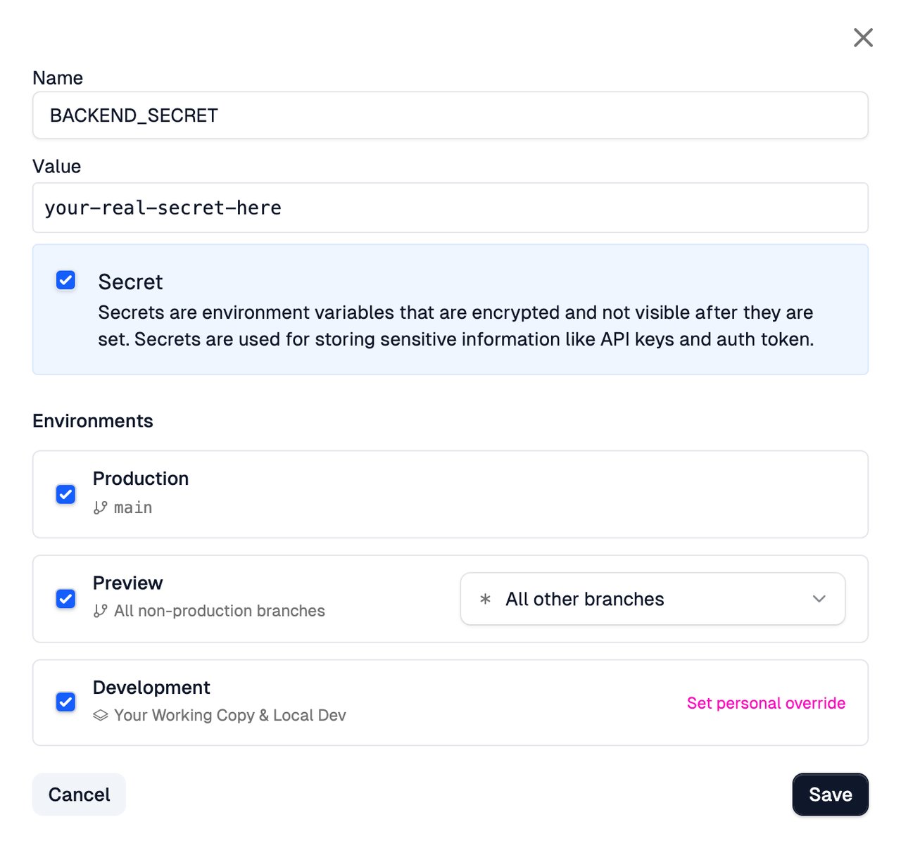 Set Environment Variable