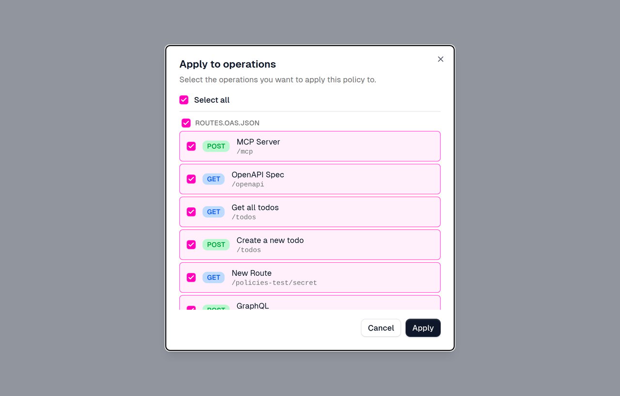 Adding the policy to add routes