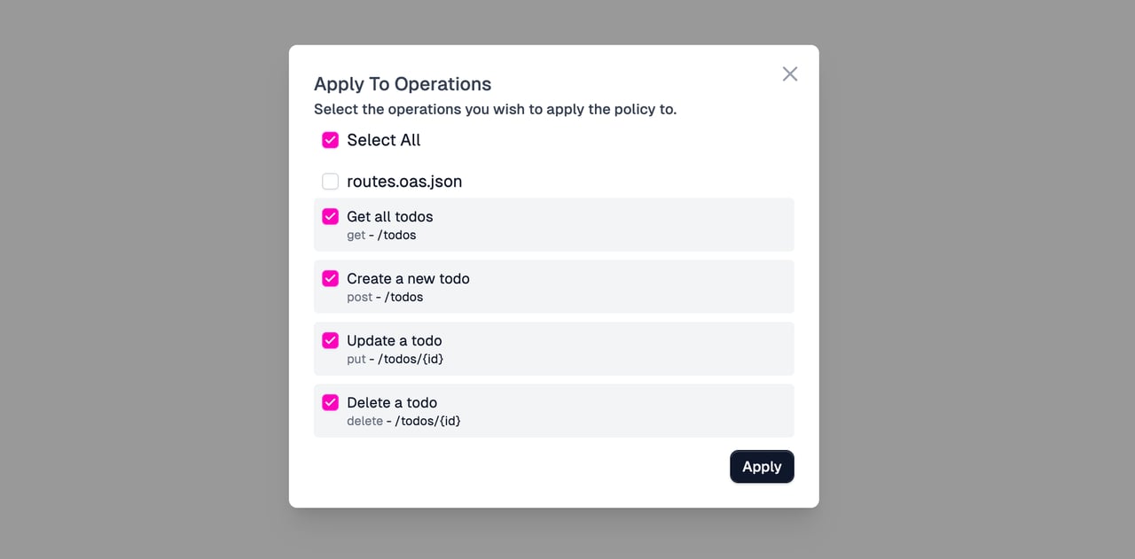 Adding the policy to add routes