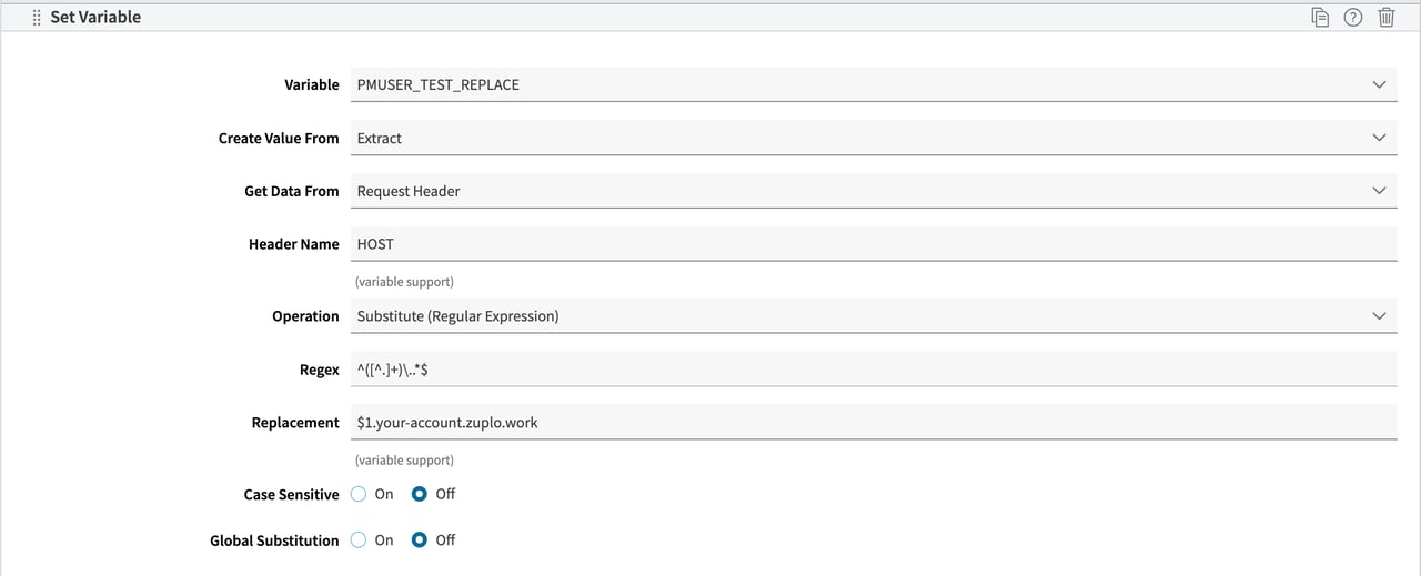 Set variable behavior