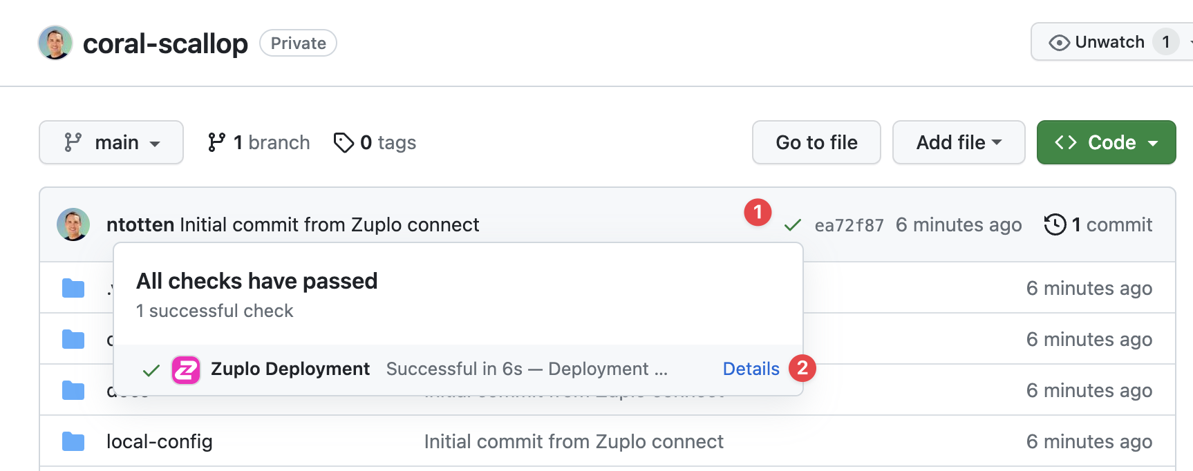 Zuplo deployment running