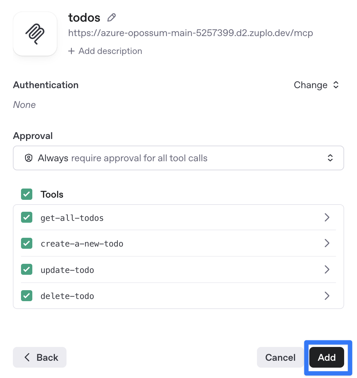 Add tools