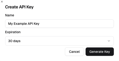 Creating an API key in the Zuplo developer portal