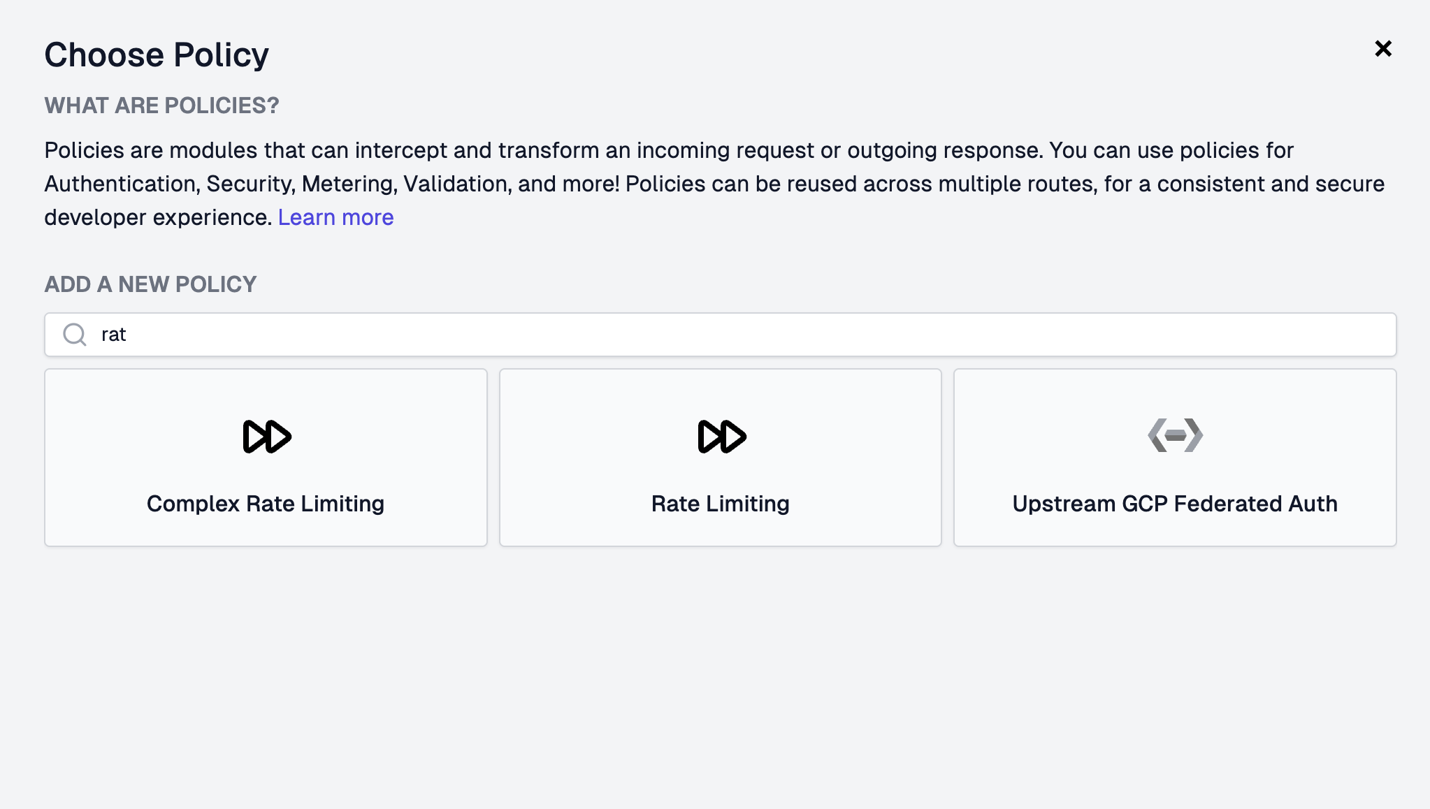 Add rate-limiting policy