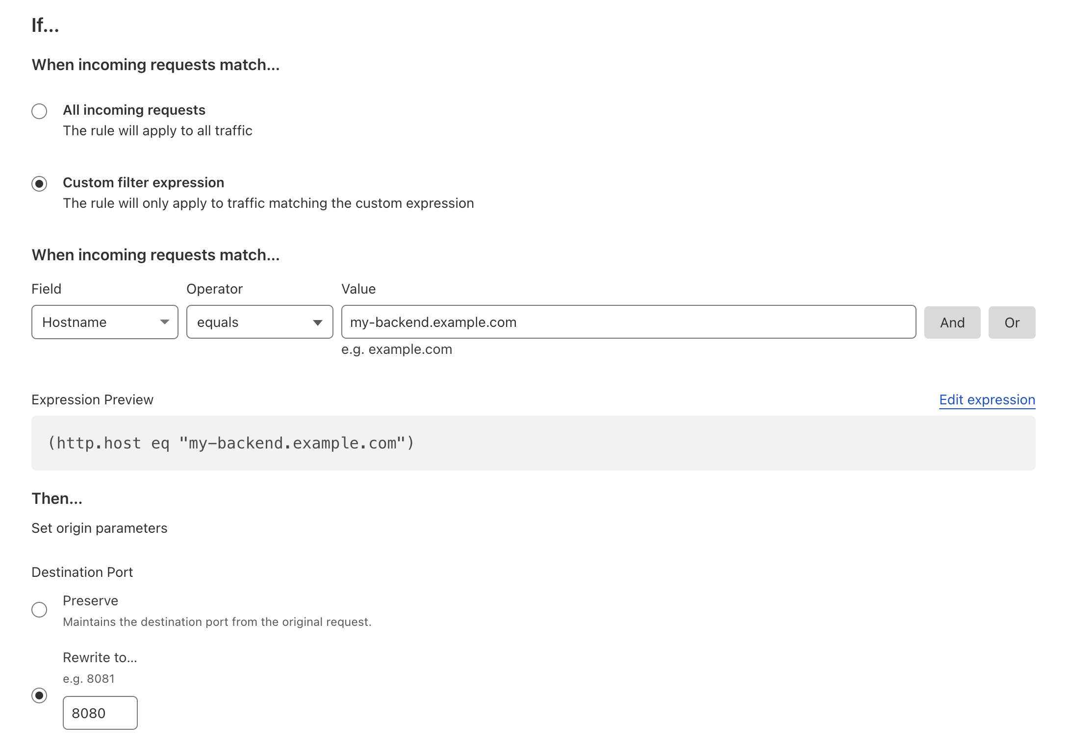 Cloudflare Origin Rules