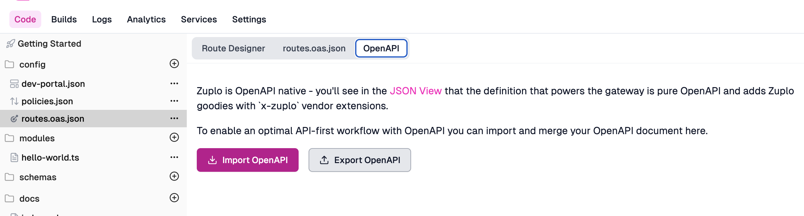 Import Open API