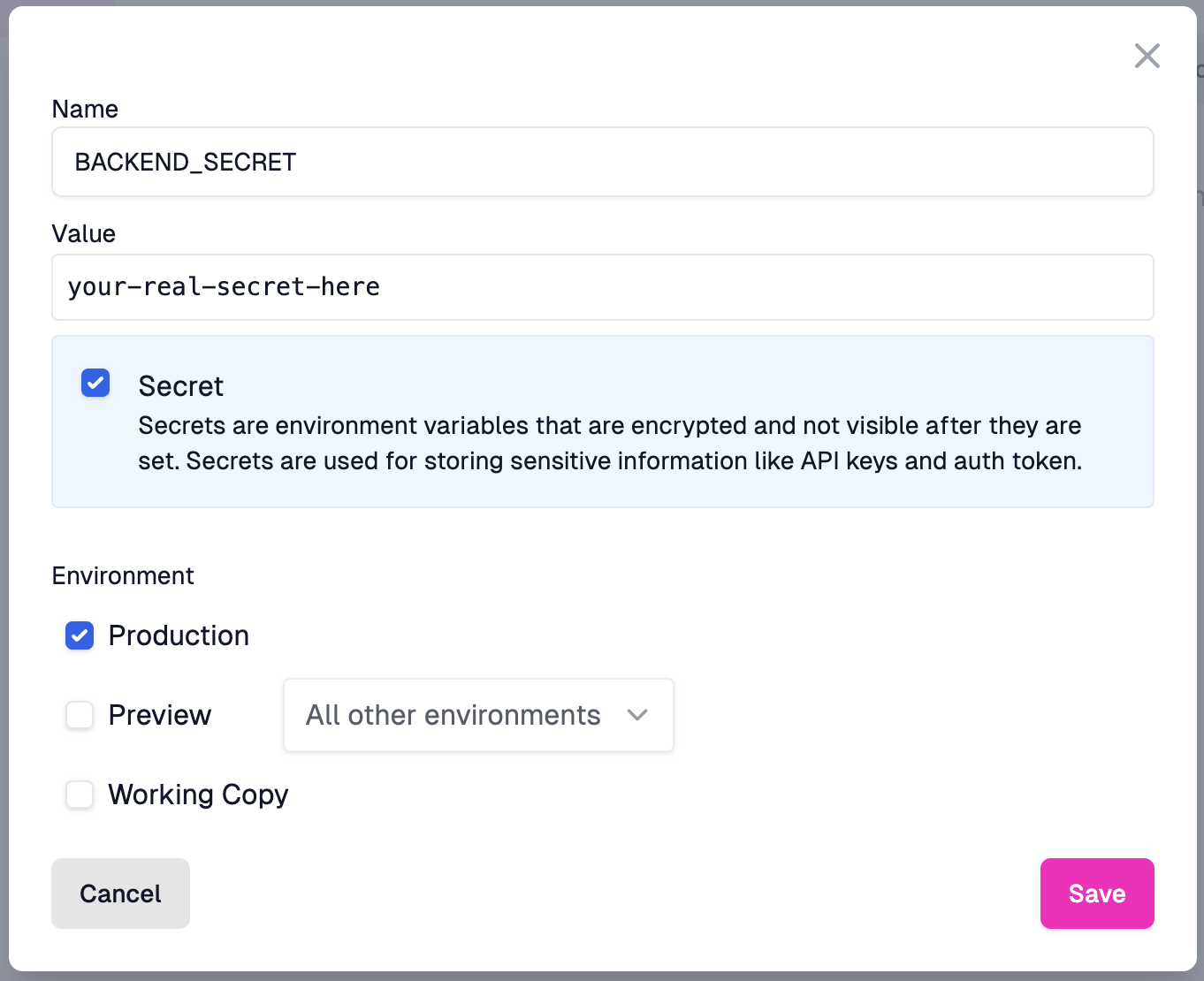 Set Environment Variable