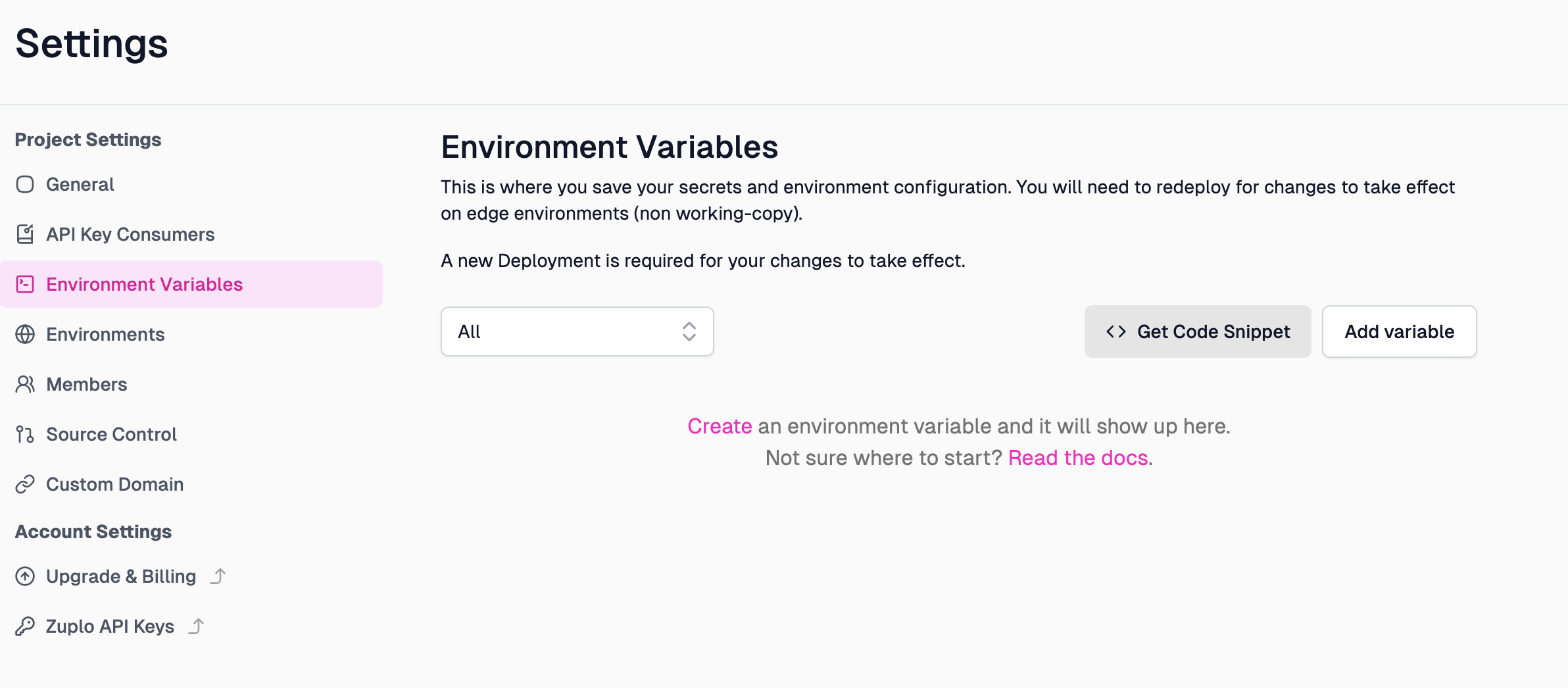 Click Environment Variables