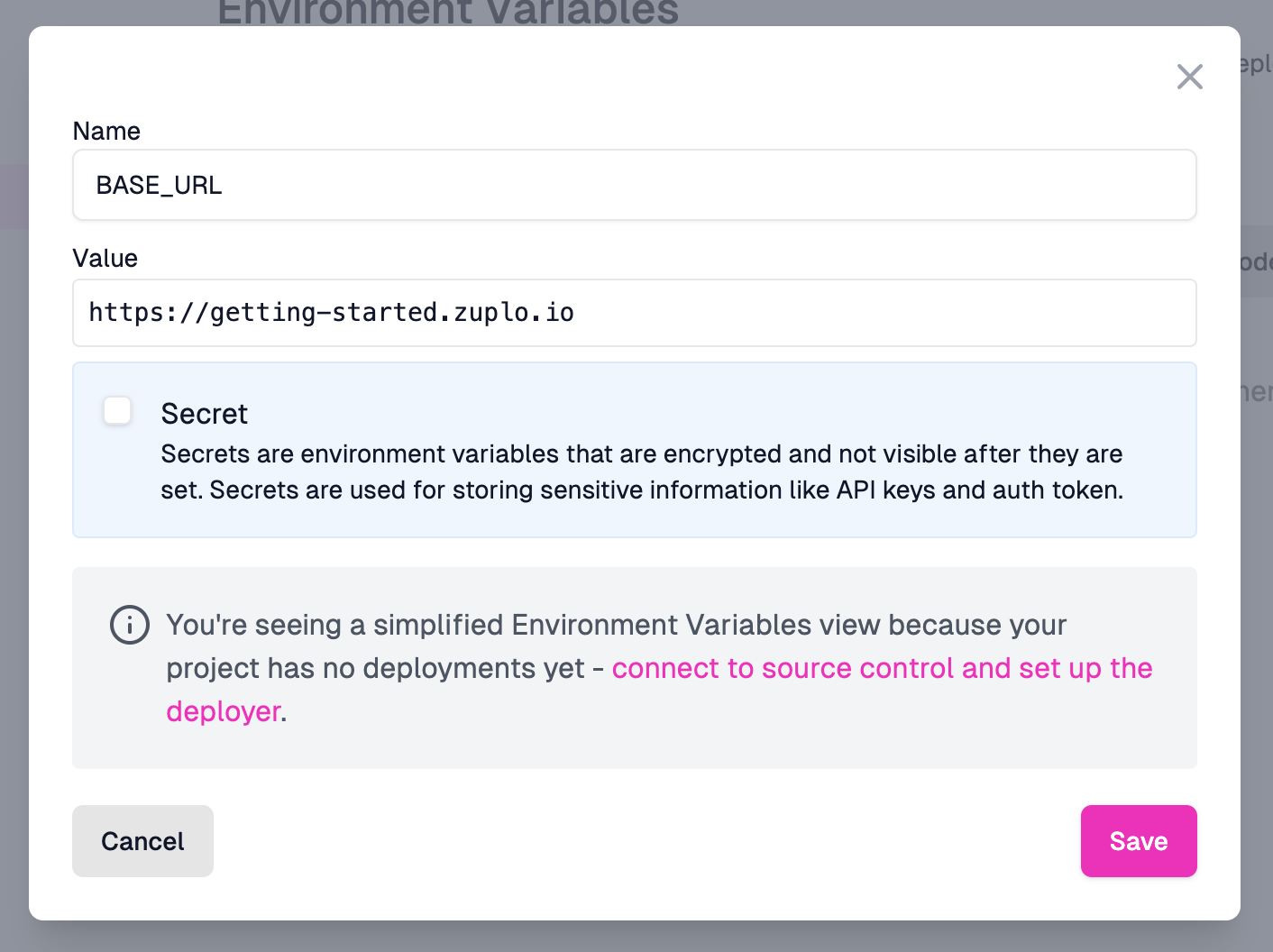 BASE_URL Environment Variable