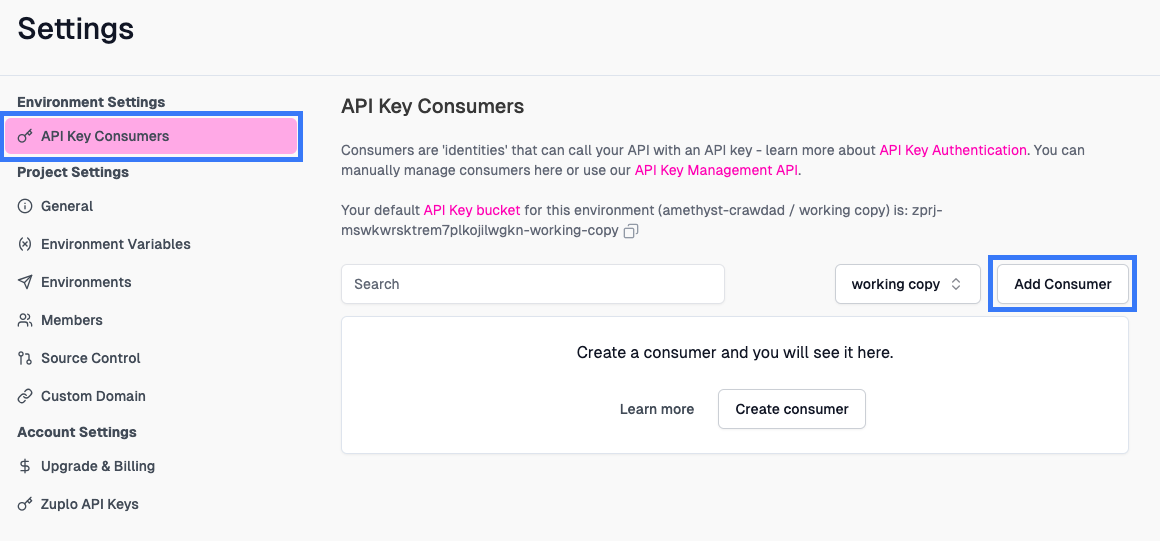 API Key Consumers