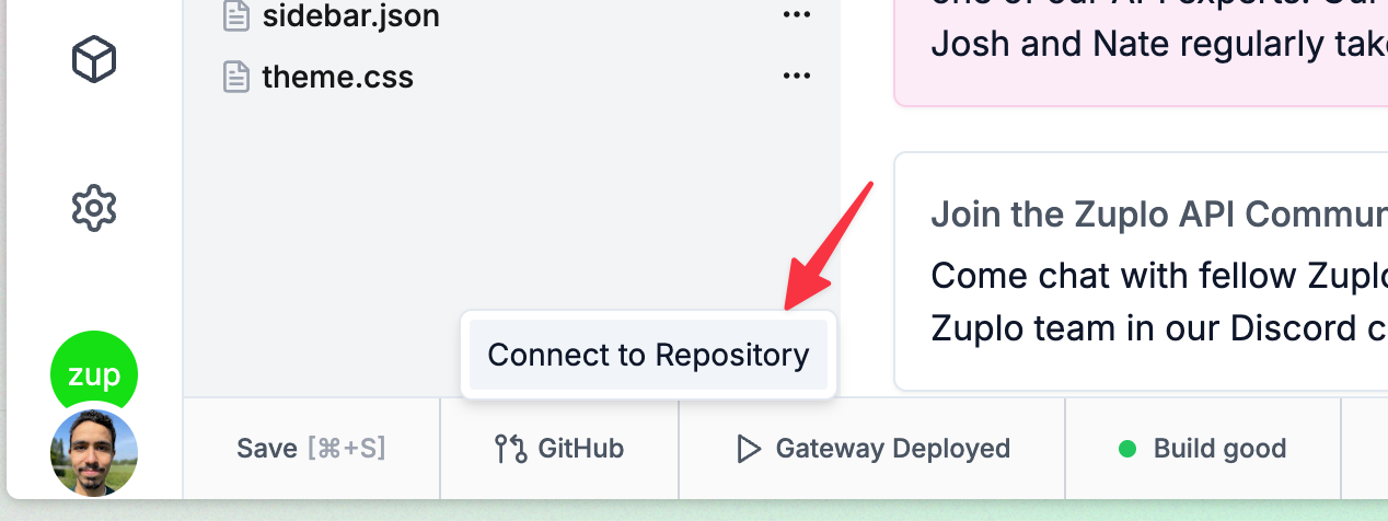 Connect repository
