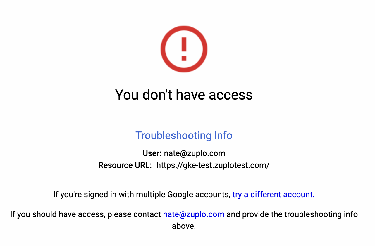 You don't have access
