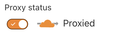Cloudflare proxy status