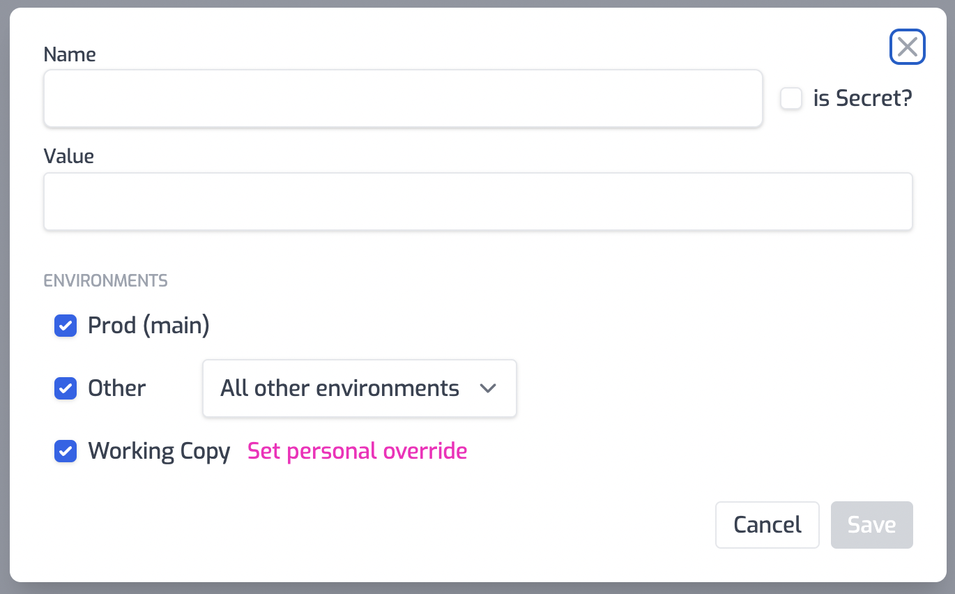 Adding a new environment variable