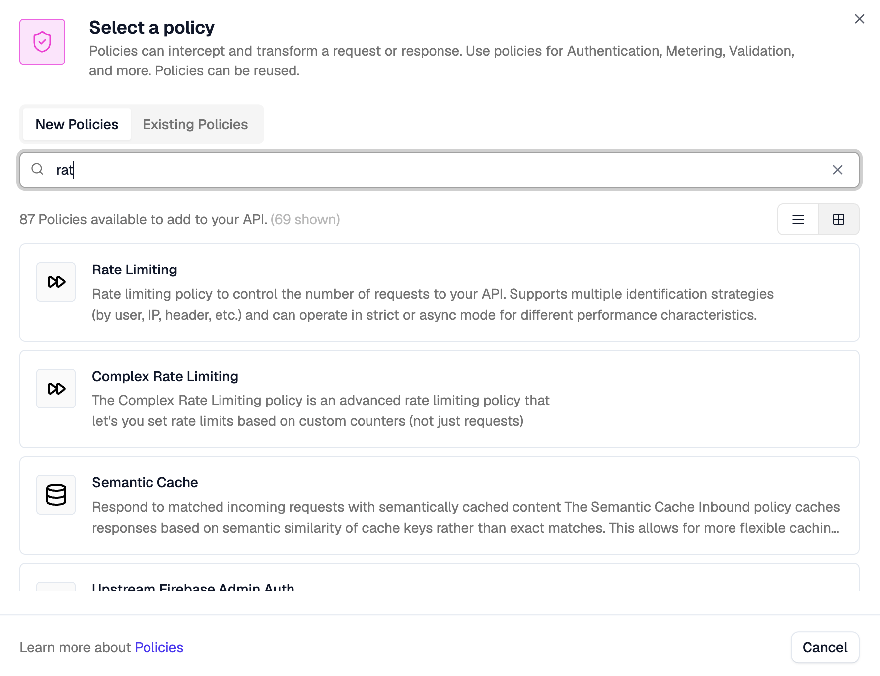 Add rate-limiting policy