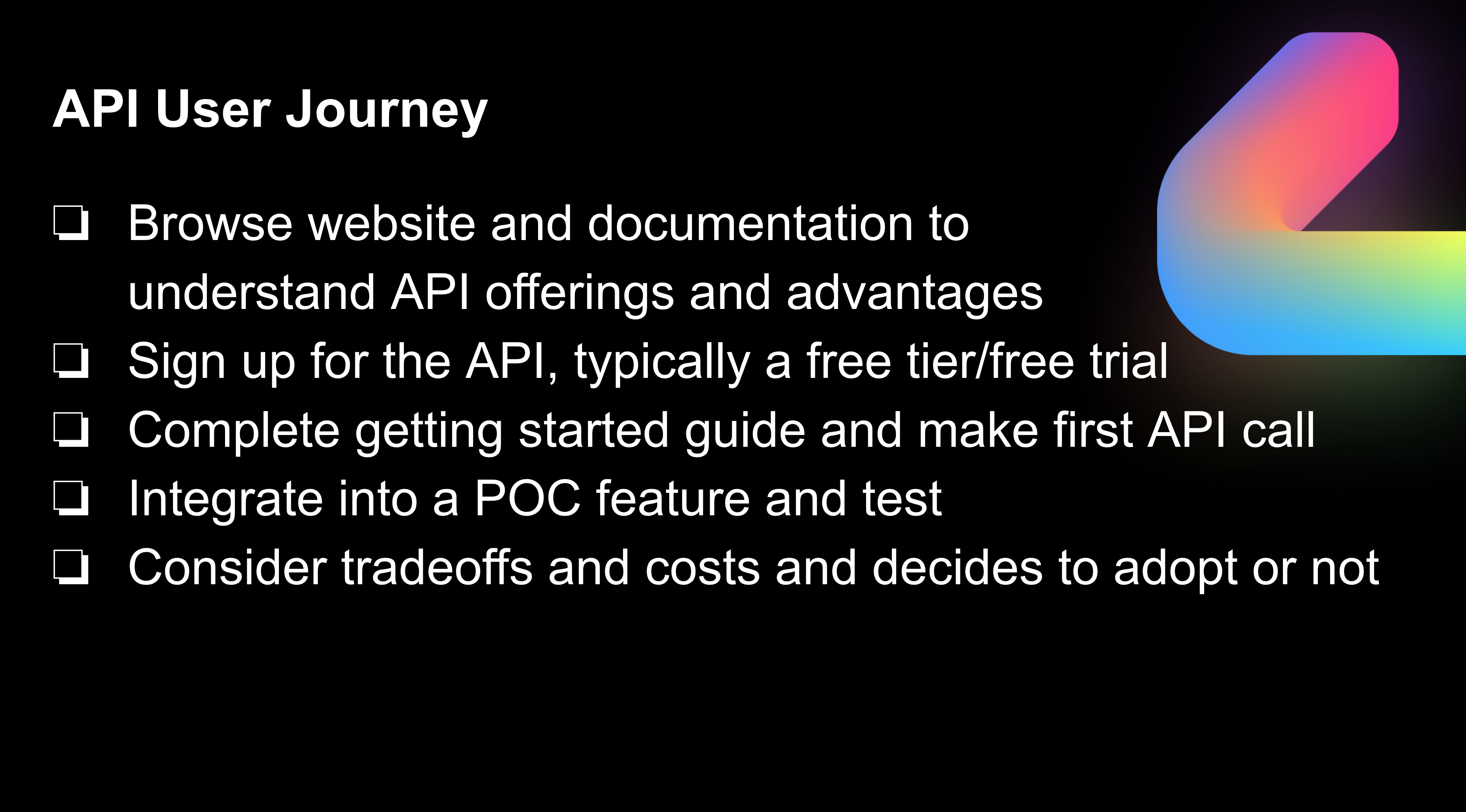 API User Journey