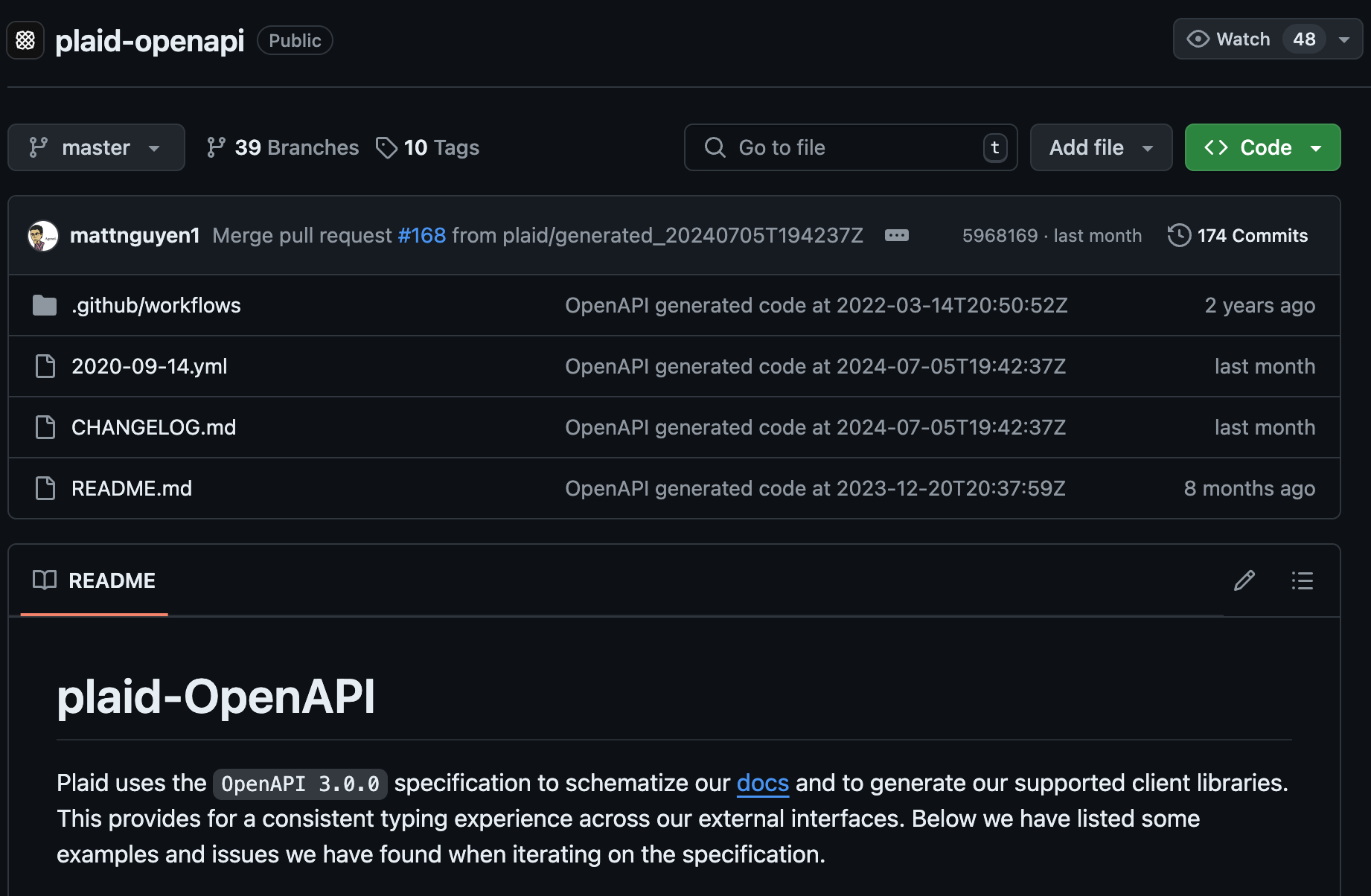 Plaid
OpenAPI