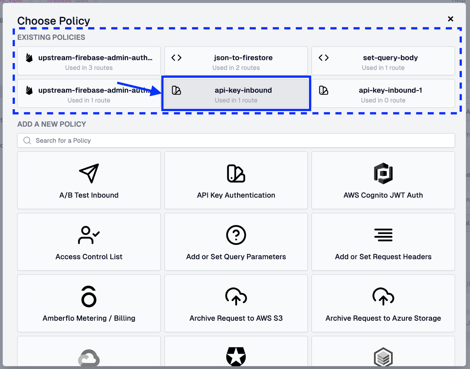 API key policy