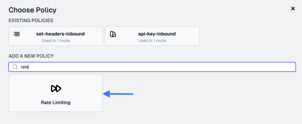 Add rate-limiting policy