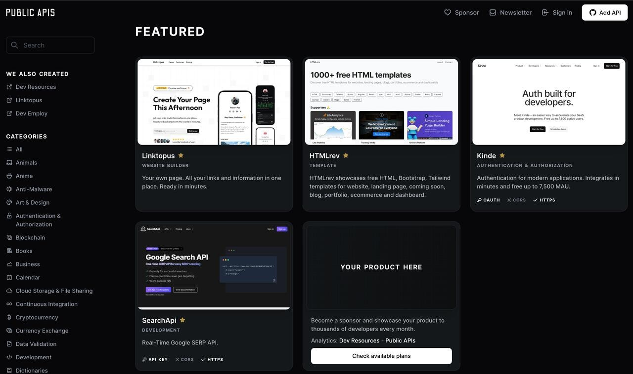 PublicAPIs.dev