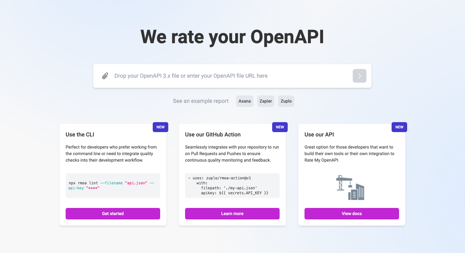 Improve OpenAPI specs with Rate My OpenAPI