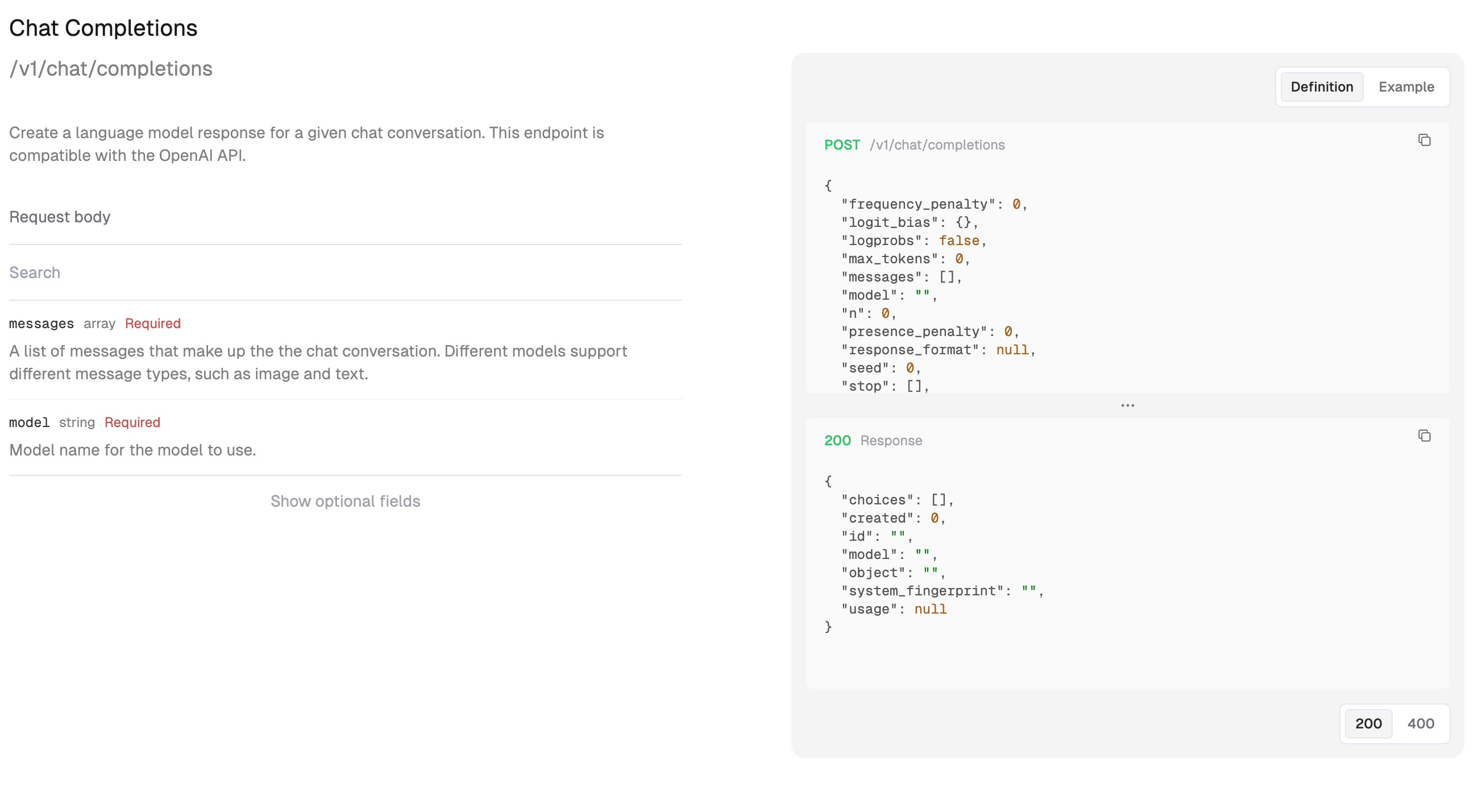 xAI Rest Endpoint example