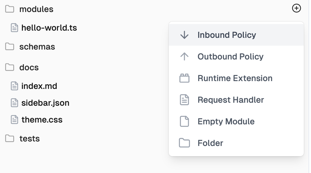 Adding an inbound policy