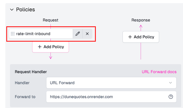 Saving rate limiting