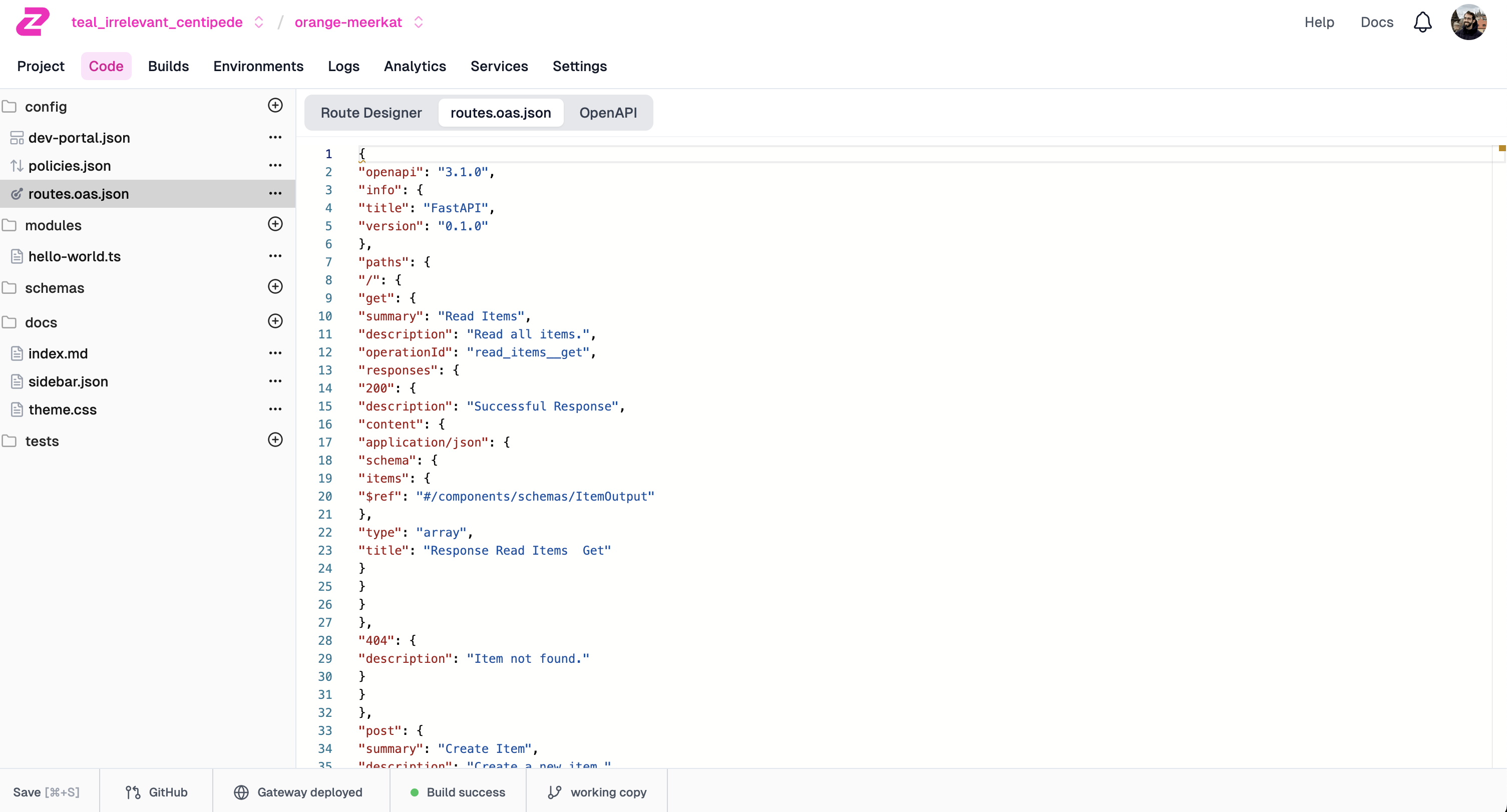 Importing FastAPI OpenAPI to Zuplo