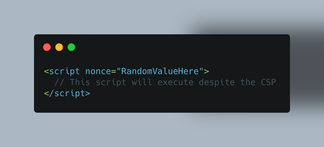 nonce in script tag