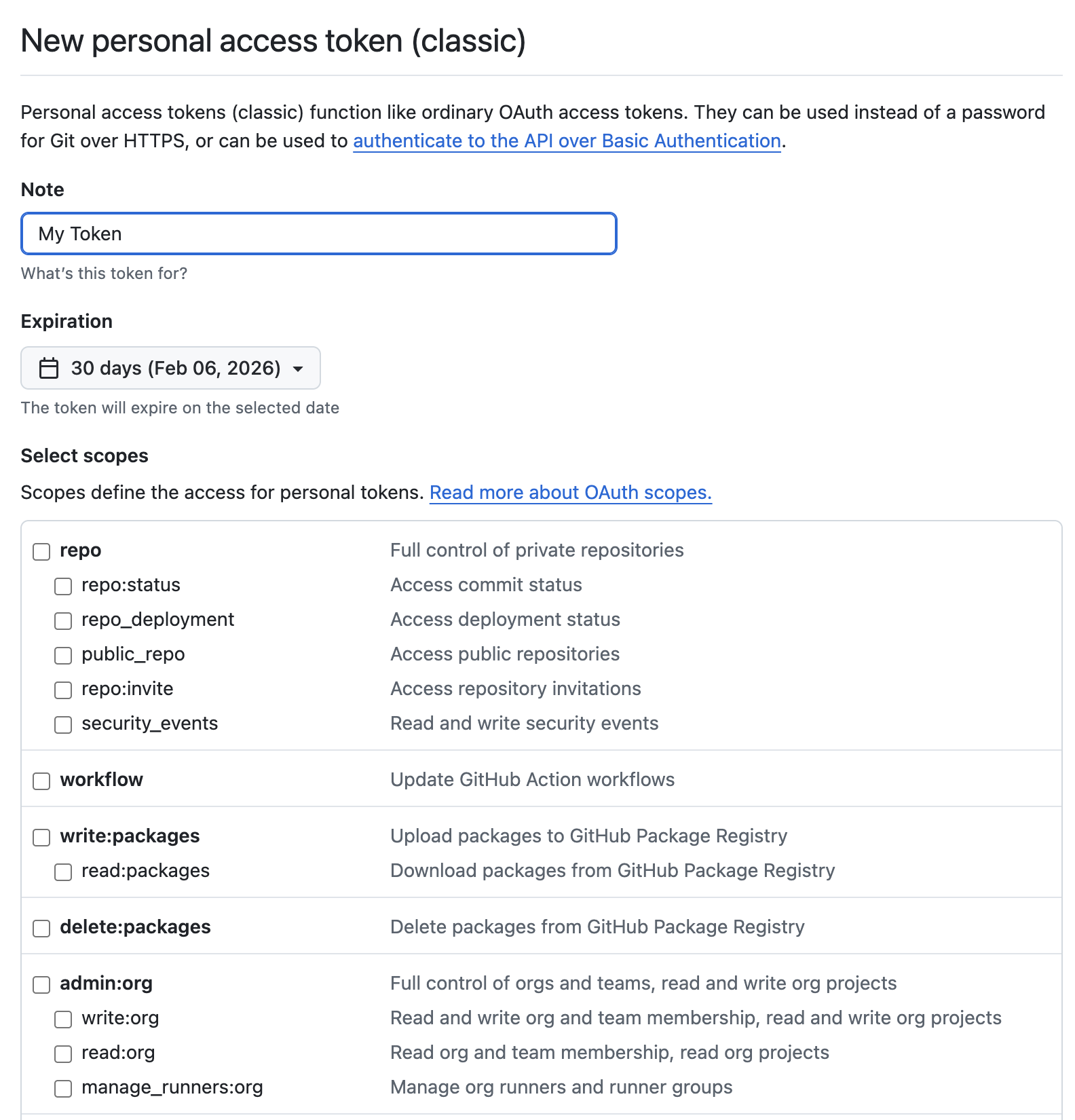 Github Token Management UI